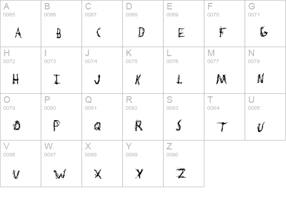 Hypertension Regular uppercase A-Z preview