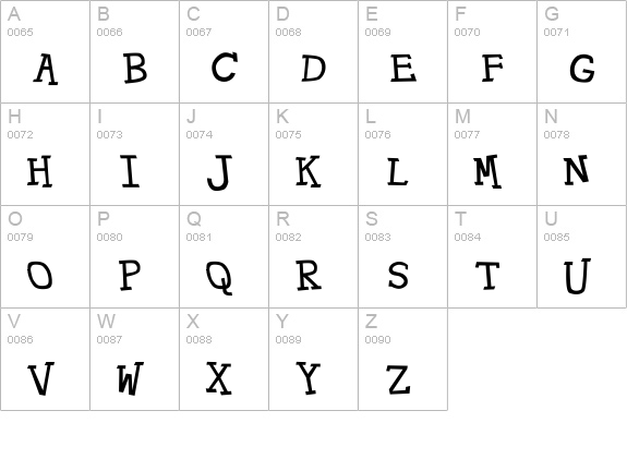 Hypewriter uppercase A-Z preview