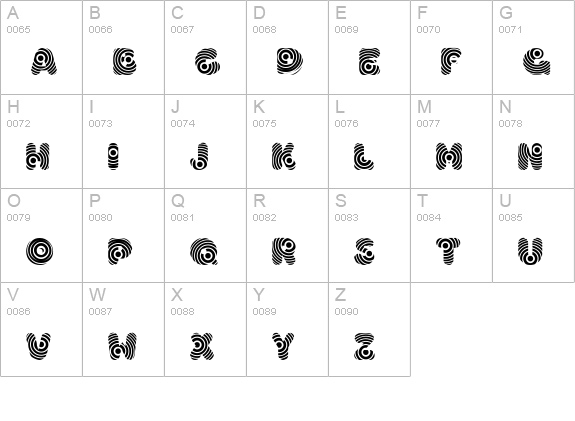Hypmotizin uppercase A-Z preview