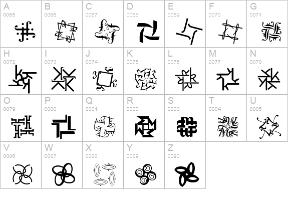 HypnopaediaOne uppercase A-Z preview
