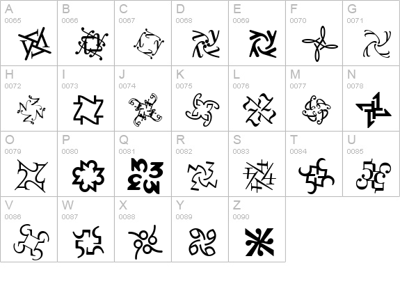 HypnopaediaTwo Regular uppercase A-Z preview