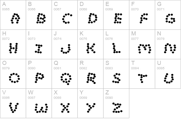 Hypographer uppercase A-Z preview