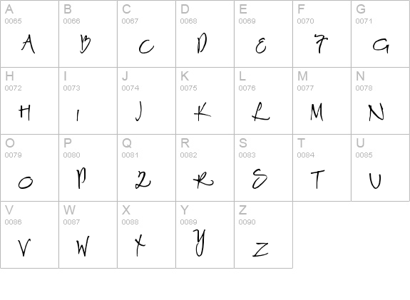 Hyrule uppercase A-Z preview
