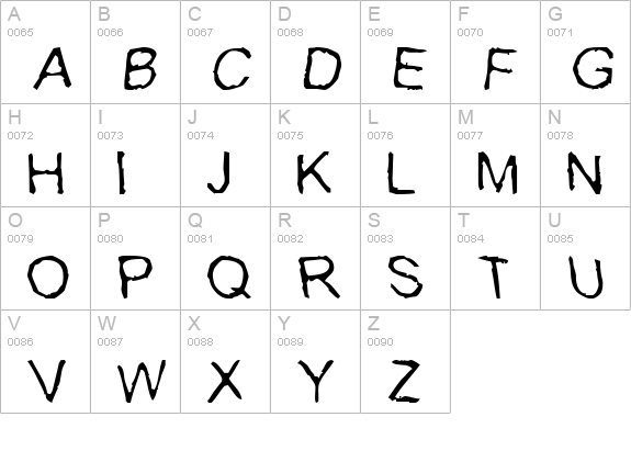 I Buried Paul Normal uppercase A-Z preview
