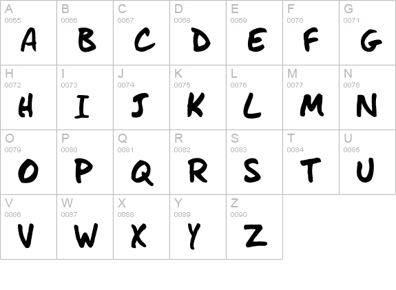 I Did This! uppercase A-Z preview