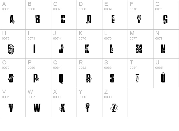 I SEE SPIRALS EVERYWHERE uppercase A-Z preview