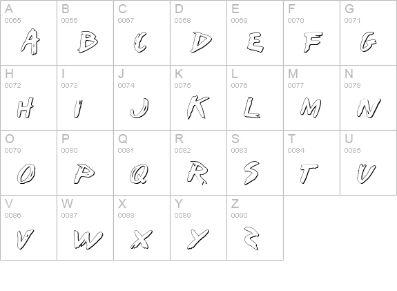 I Want My TTR! (Shadow) uppercase A-Z preview