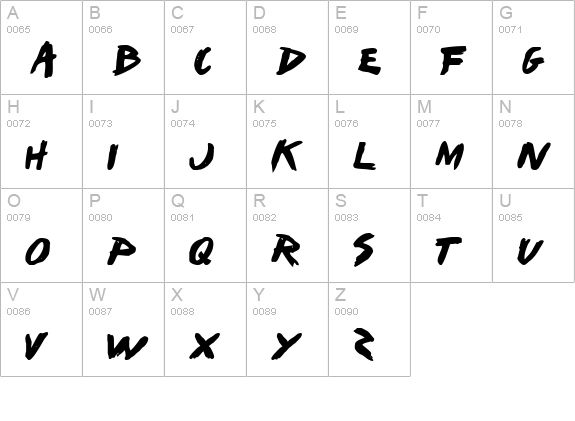 I Want My TTR! Bold uppercase A-Z preview