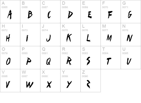 I Want My TTR! Condensed uppercase A-Z preview