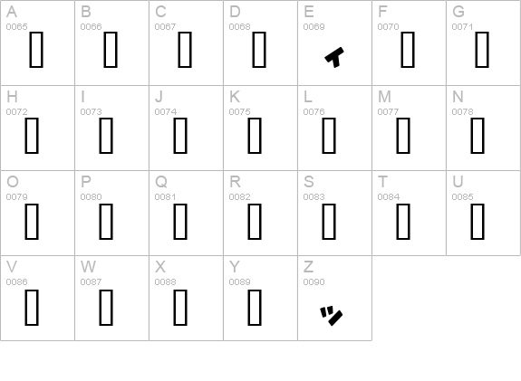 I2DragonBird uppercase A-Z preview
