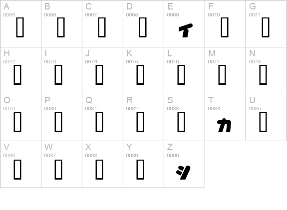 I2HappyChicken uppercase A-Z preview