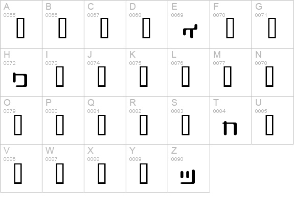 I2Izam uppercase A-Z preview