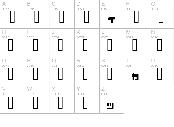 I2Macross J uppercase A-Z preview