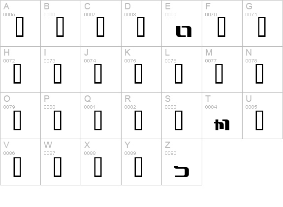 I2Poï¿¿ï¿¿ed uppercase A-Z preview