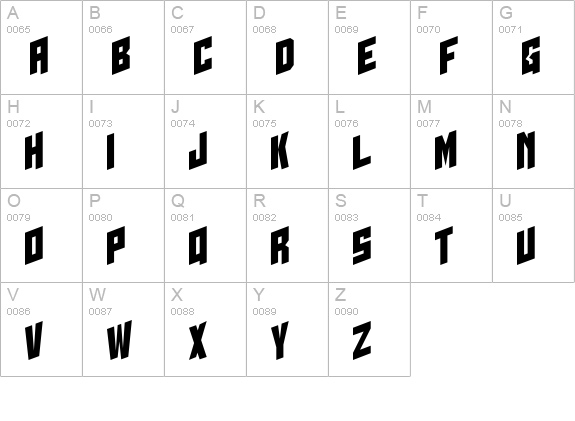 I2trigunMaximum E uppercase A-Z preview