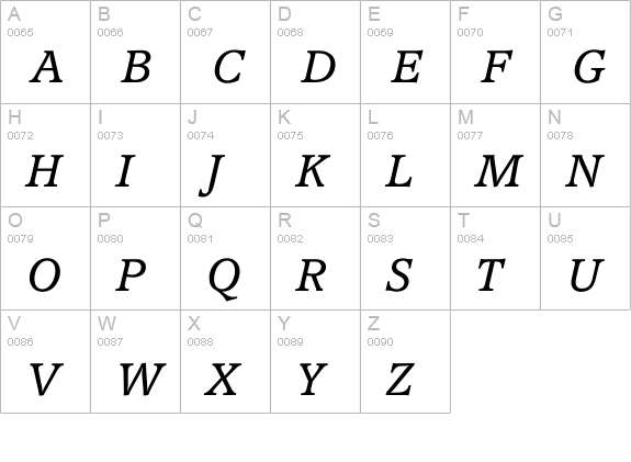 Iaccolade Light uppercase A-Z preview