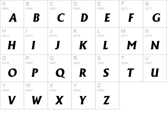 Iadelon Bold uppercase A-Z preview