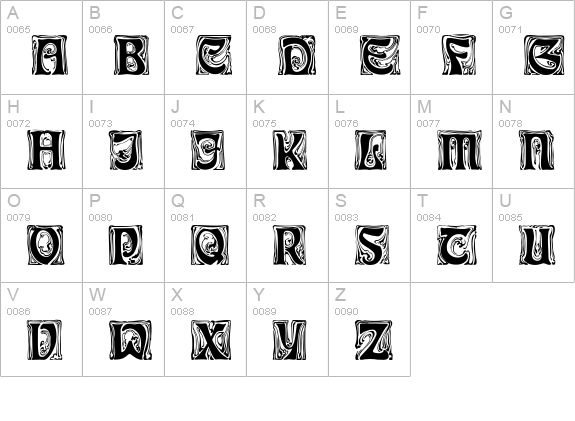 IanBent uppercase A-Z preview