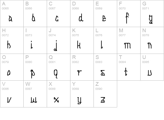 Ich bin Endie uppercase A-Z preview