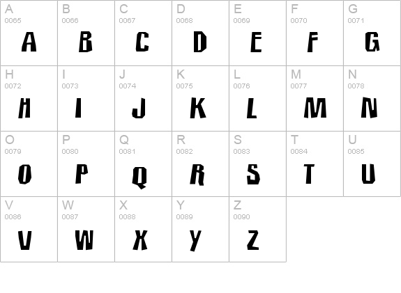 Icicle Country 2 uppercase A-Z preview