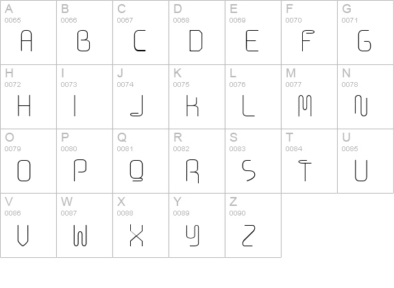 Icklips uppercase A-Z preview