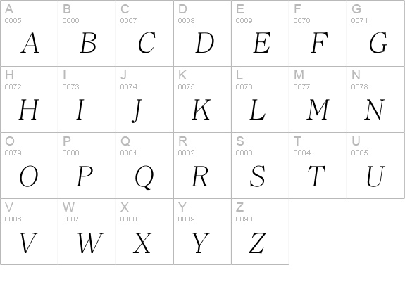 Iclerface Xlight uppercase A-Z preview