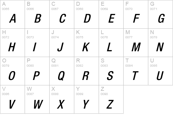 Icolnova DemiBold uppercase A-Z preview