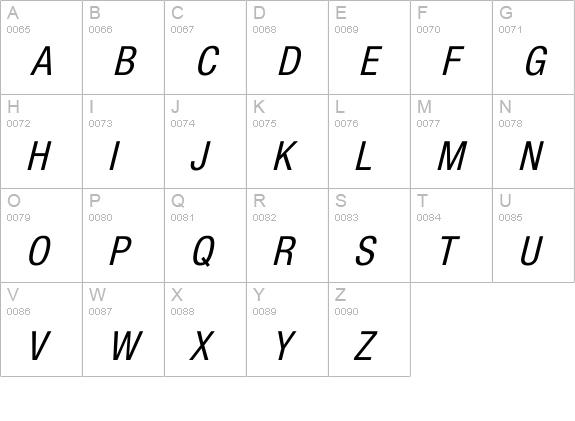 Icolnova Medium uppercase A-Z preview