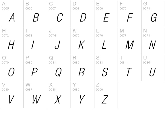 Icolnova Regular uppercase A-Z preview