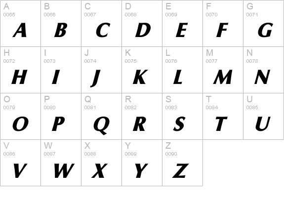 Icoluku ExtraBold uppercase A-Z preview