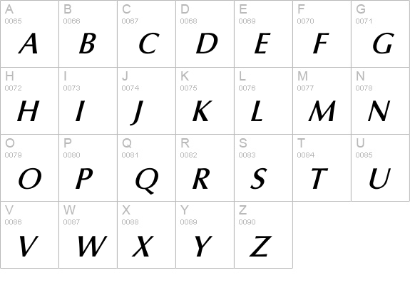 Icoluku Medium uppercase A-Z preview