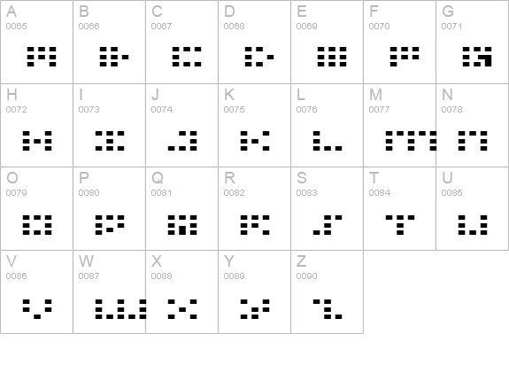 Iconian Expanded uppercase A-Z preview