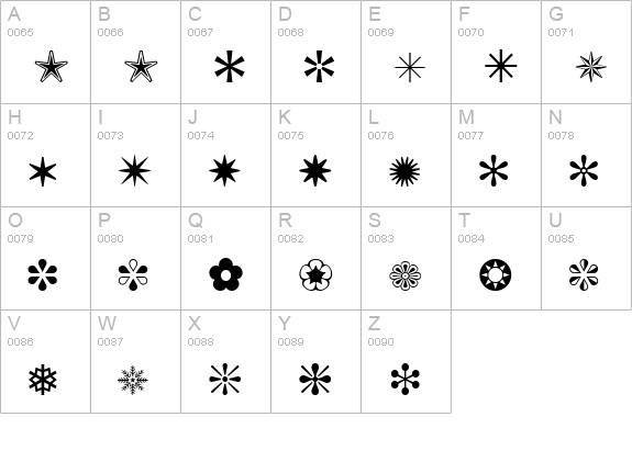 Iconic Symbols Ext uppercase A-Z preview