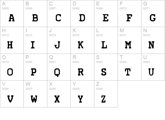 Iconified uppercase A-Z preview