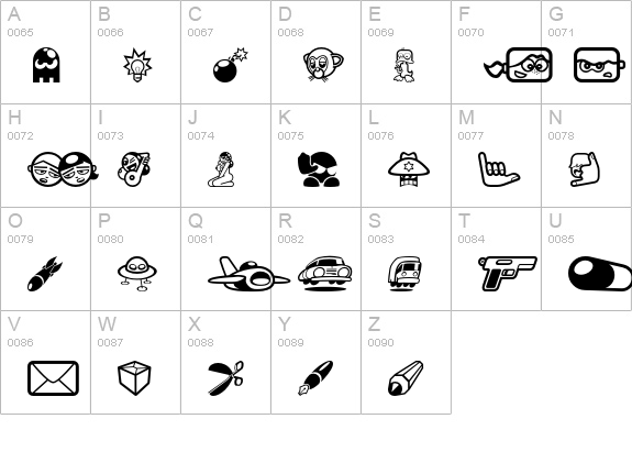 Iconografica uppercase A-Z preview