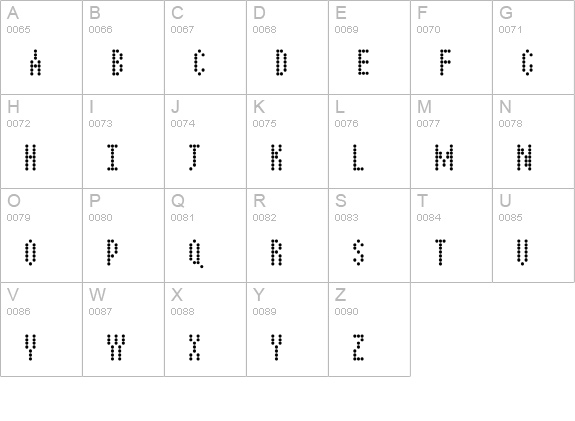 IDEBold uppercase A-Z preview