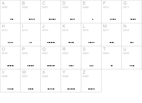 Identification-02M uppercase A-Z preview