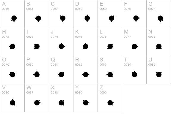 Identification-04S uppercase A-Z preview