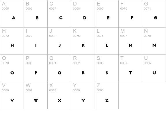 Identification-05C uppercase A-Z preview