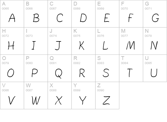 IEOcean2 uppercase A-Z preview
