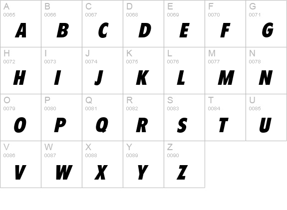 Iflorida-ExtraBold uppercase A-Z preview