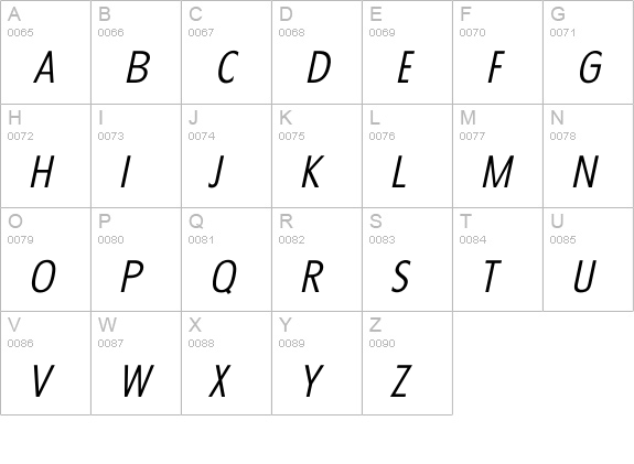 Iflorida Light uppercase A-Z preview
