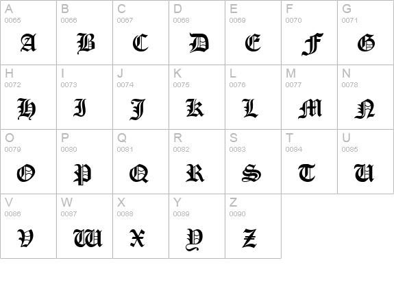Iglesia Light uppercase A-Z preview