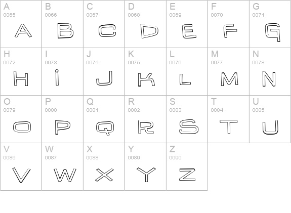 IguanaLover BTN Wide Out uppercase A-Z preview