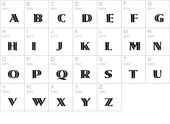 Iguanodon uppercase A-Z preview