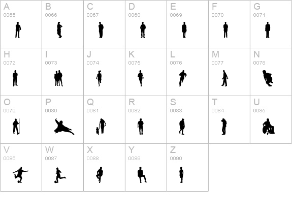 Ihminen  uppercase A-Z preview