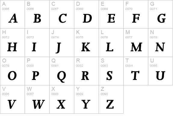 Ijessica Bold uppercase A-Z preview