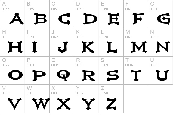 Ikarus Vulture uppercase A-Z preview