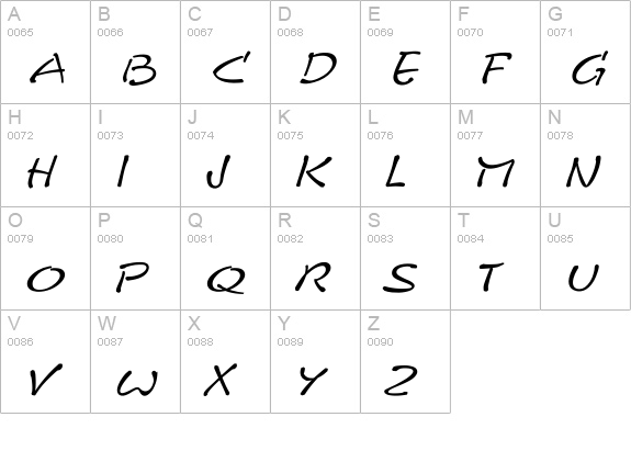 Ileobelix Regular uppercase A-Z preview