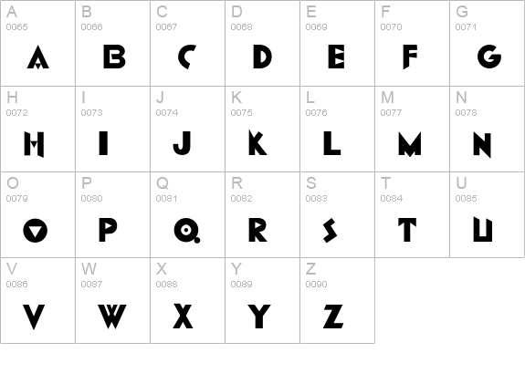 IlFuturismo uppercase A-Z preview